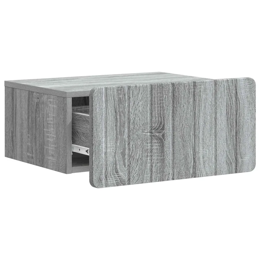 Cabinet de chevet mural Sonoma gris 49 x 34,5 x 24 cm - 4