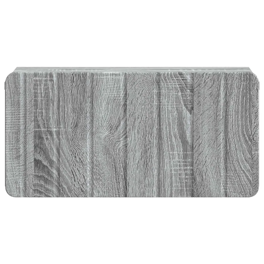 Cabinet de chevet mural Sonoma gris 49 x 34,5 x 24 cm - 5