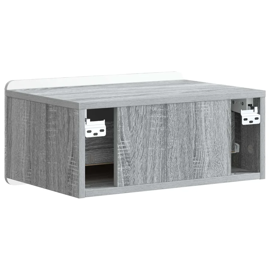 Cabinet de chevet mural Sonoma gris 49 x 34,5 x 24 cm - 7