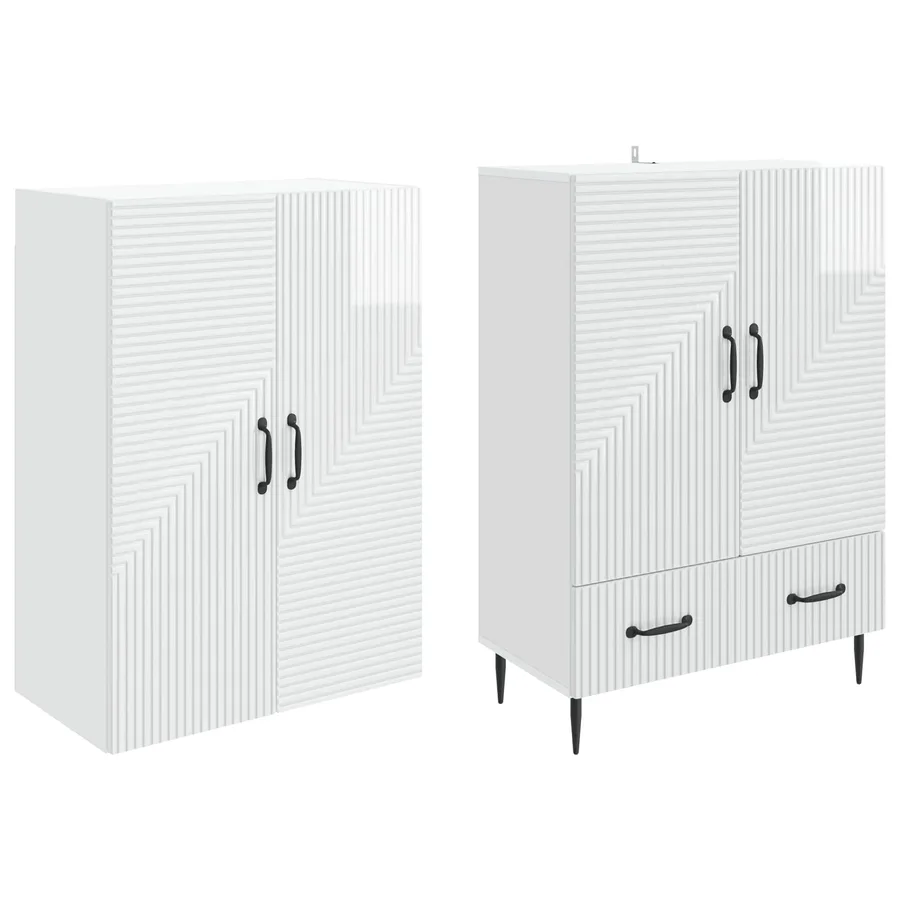 Ensemble de Meubles 2 pcs 66 x 34,5 x 95 cm Bois d'ingénierie - 4