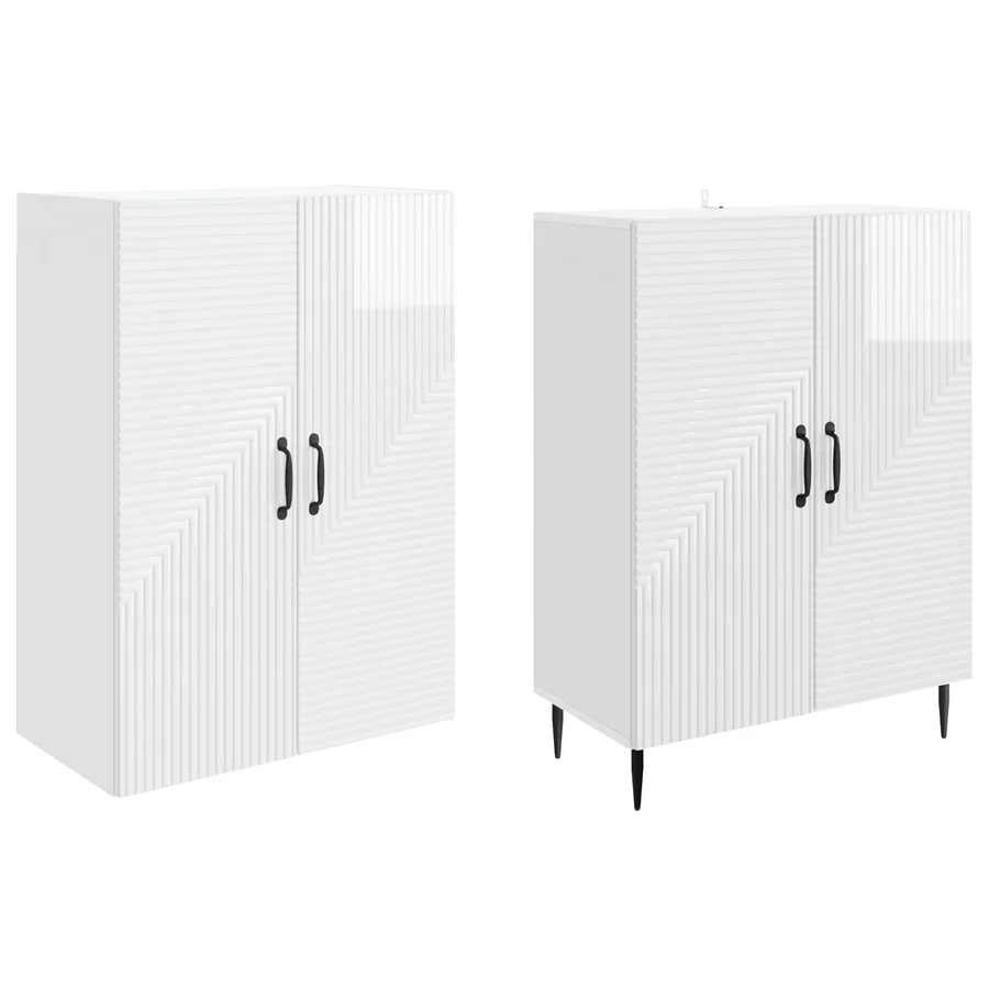 Ensemble de Meubles 2 pcs 66 x 34,5 x 89,5 cm Bois d'ingénierie - 4