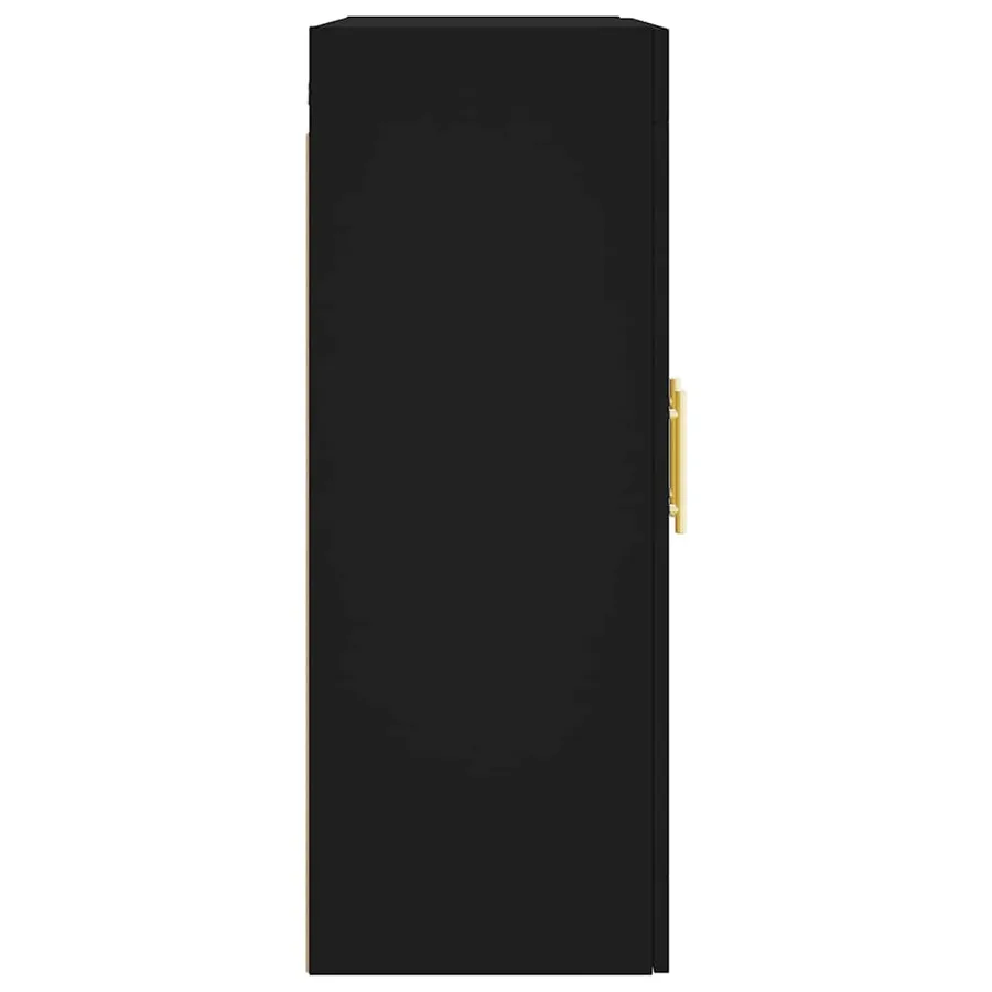 Armoires murales 2 pcs noir bois d'ingénierie - 7