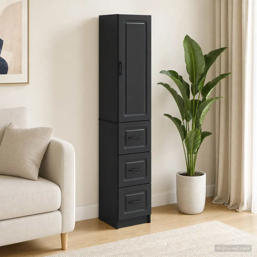 Ensemble de Meubles 2 pcs Noir 33 x 34,5 x 87 cm