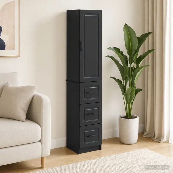 Ensemble de Meubles 2 pcs Noir 33 x 34,5 x 87 cm
