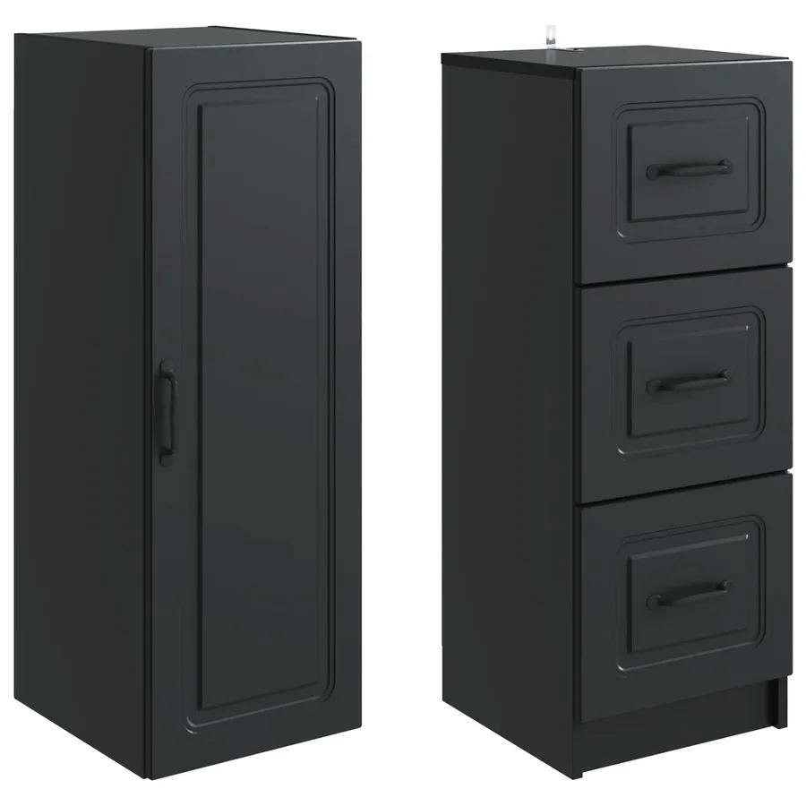 Ensemble de Meubles 2 pcs Noir 33 x 34,5 x 87 cm - 4