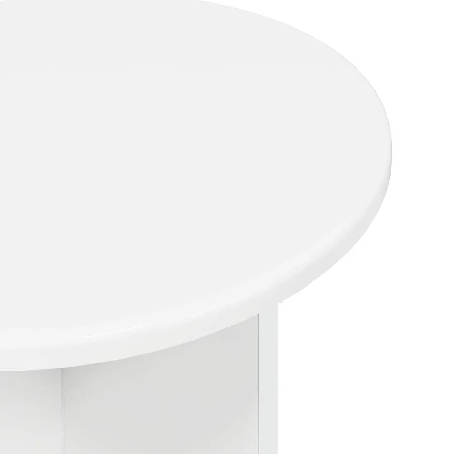 Ensemble de tables d'appoint avec stockage 2 pcs Blanc brillant - 6