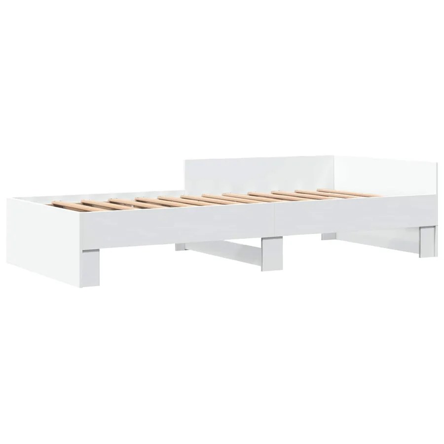 Cadre de lit avec tête de lit Blanc 80 x 200 cm - 3