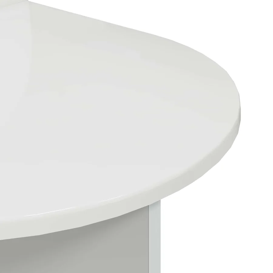 Table de chevet Blanc brillant 48 x 49 x 65 cm - 7