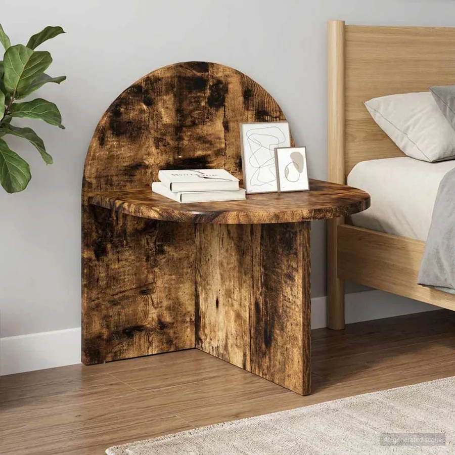 Table de chevet 2 pcs Chêne fumé 40 x 35,5 x 45,5 cm