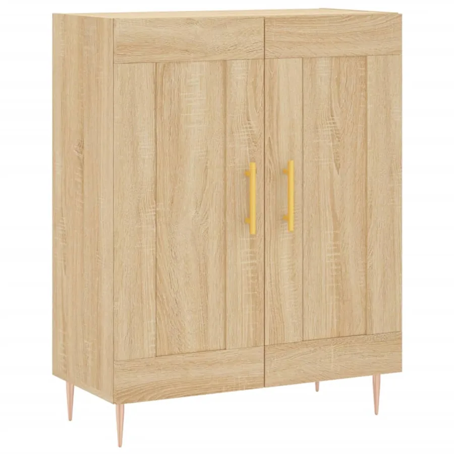 Buffet haut Chêne sonoma 69,5x34x180 cm Bois d'ingénierie - 7