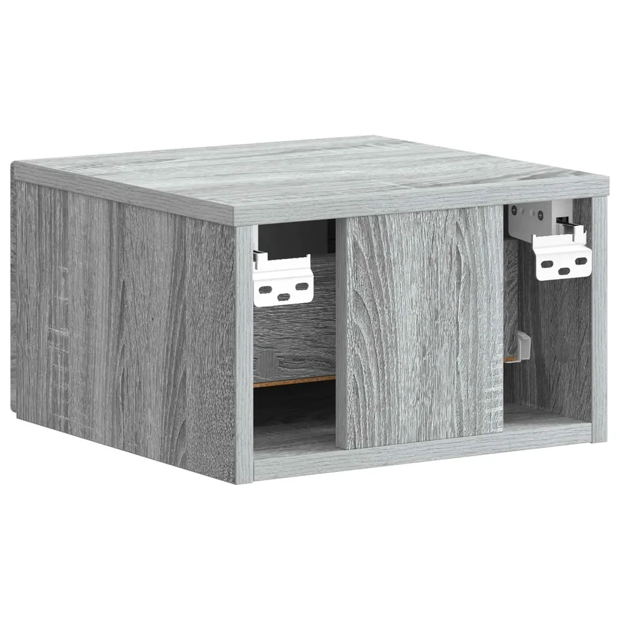 Cabinet de chevet mural 2 pcs Sonoma gris 34,5 x 33 x 20 cm - 9