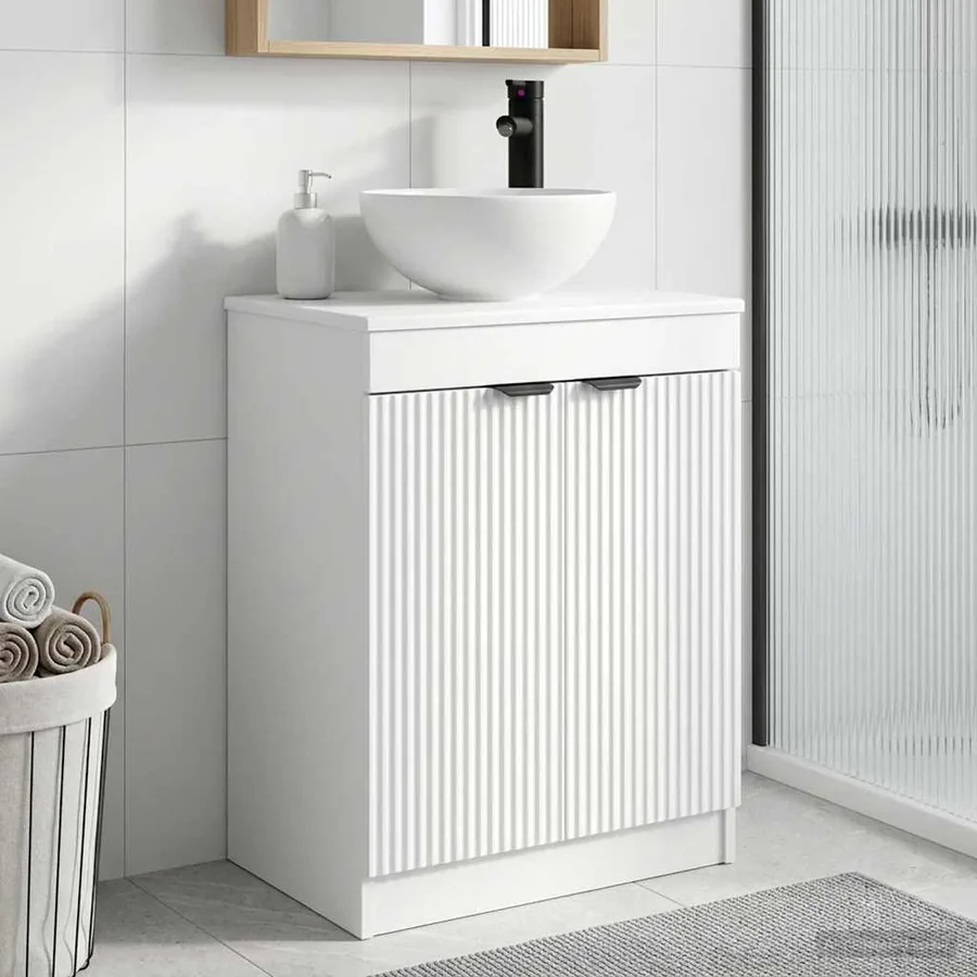 Meuble de salle de bain avec évier Blanc 54 x 35 x 83 cm