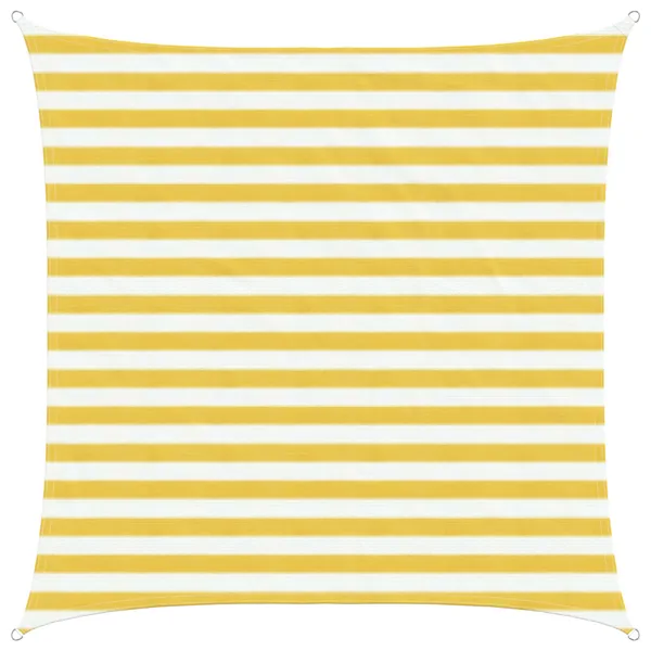 Voile d'ombre Jaune et blanc 2 x 2 m HDPE