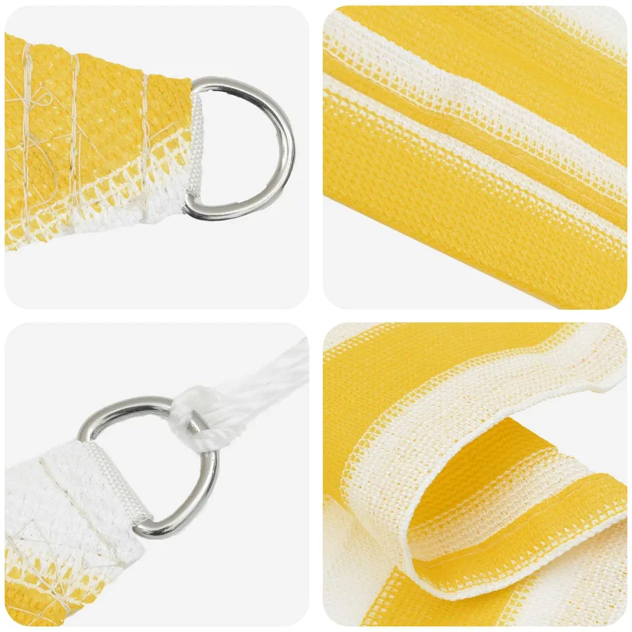 Voile d'ombre Jaune et blanc 2 x 2 m HDPE - 2