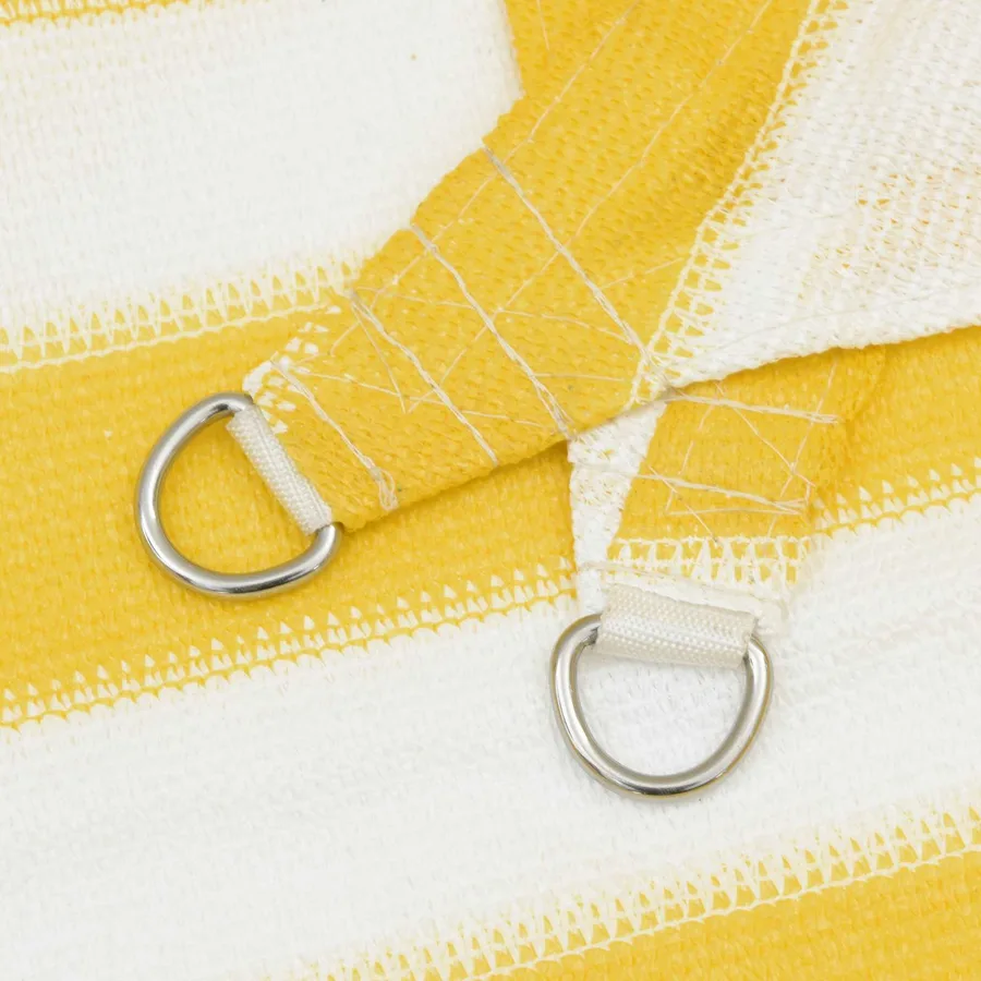 Voile d'ombre Jaune et blanc 2 x 2 m HDPE - 3