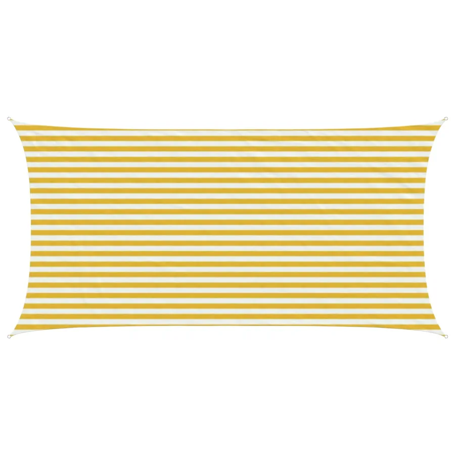 Voile d'ombre Jaune et blanc 2,5 x 4,5 m HDPE