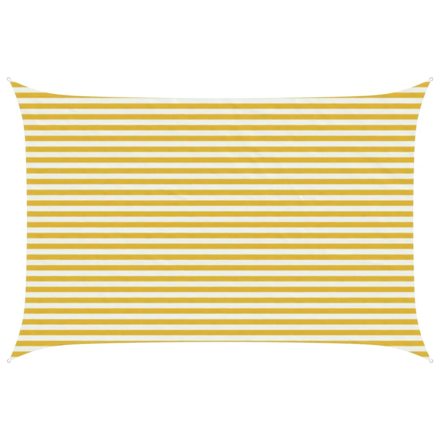Voile d'ombre Jaune et blanc 3 x 4,5 m HDPE