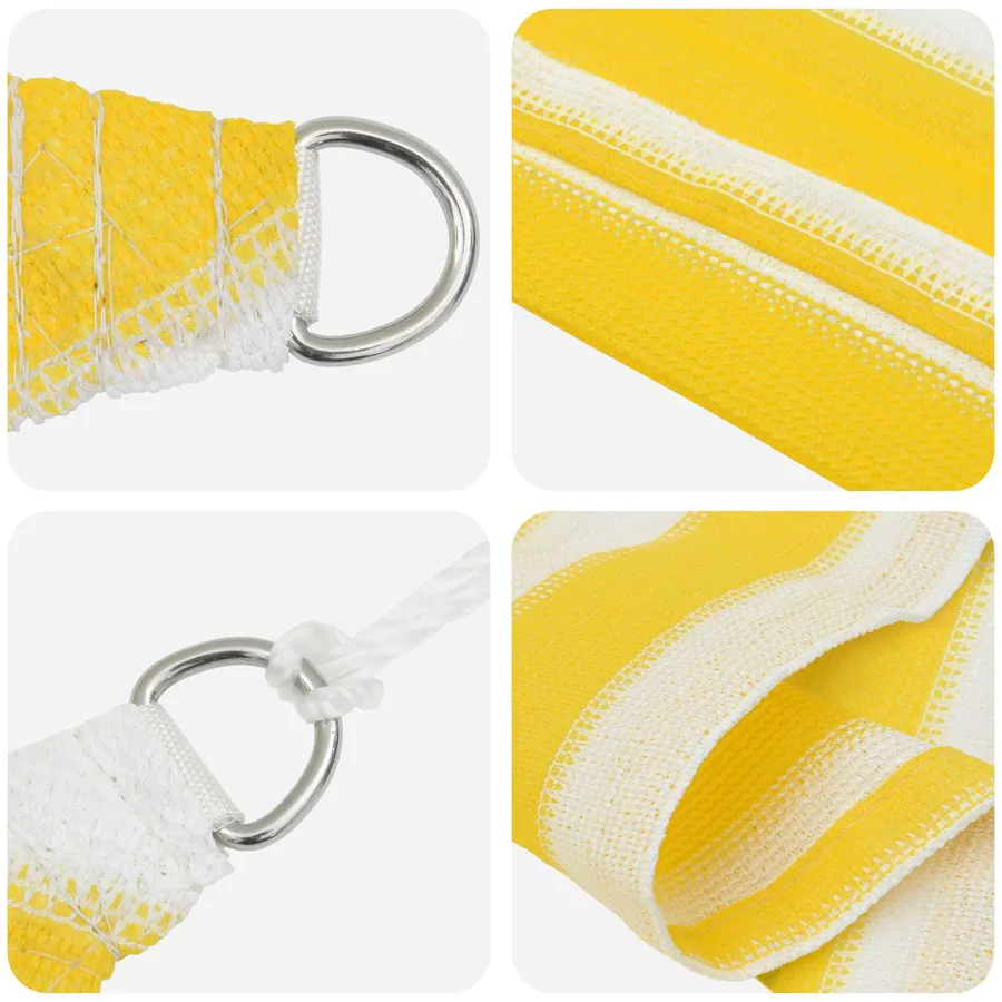 Voile d'ombre Jaune et blanc 2 x 3,5 m HDPE - 2