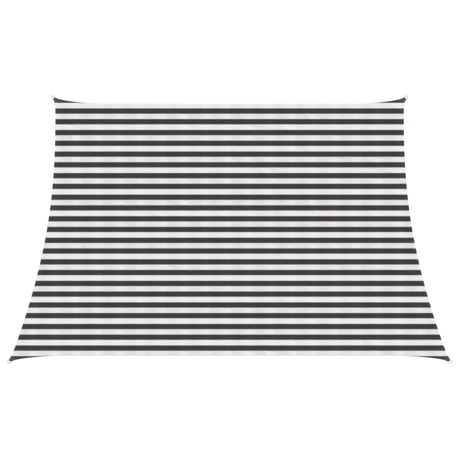 Voile d'ombre Anthracite et blanc 4 / 5 x 3 m HDPE