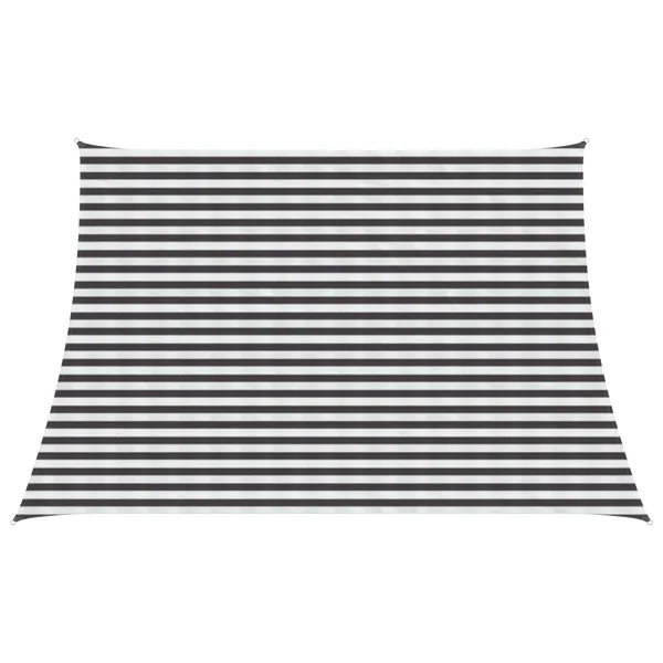 Voile d'ombre Anthracite et blanc 4 / 5 x 3 m HDPE