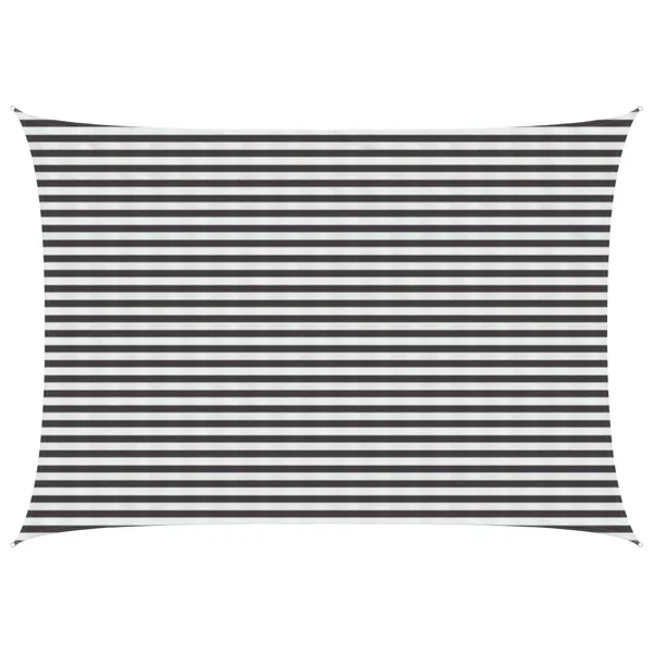 Voile d'ombre Anthracite et blanc 3,5 x 4,5 m HDPE