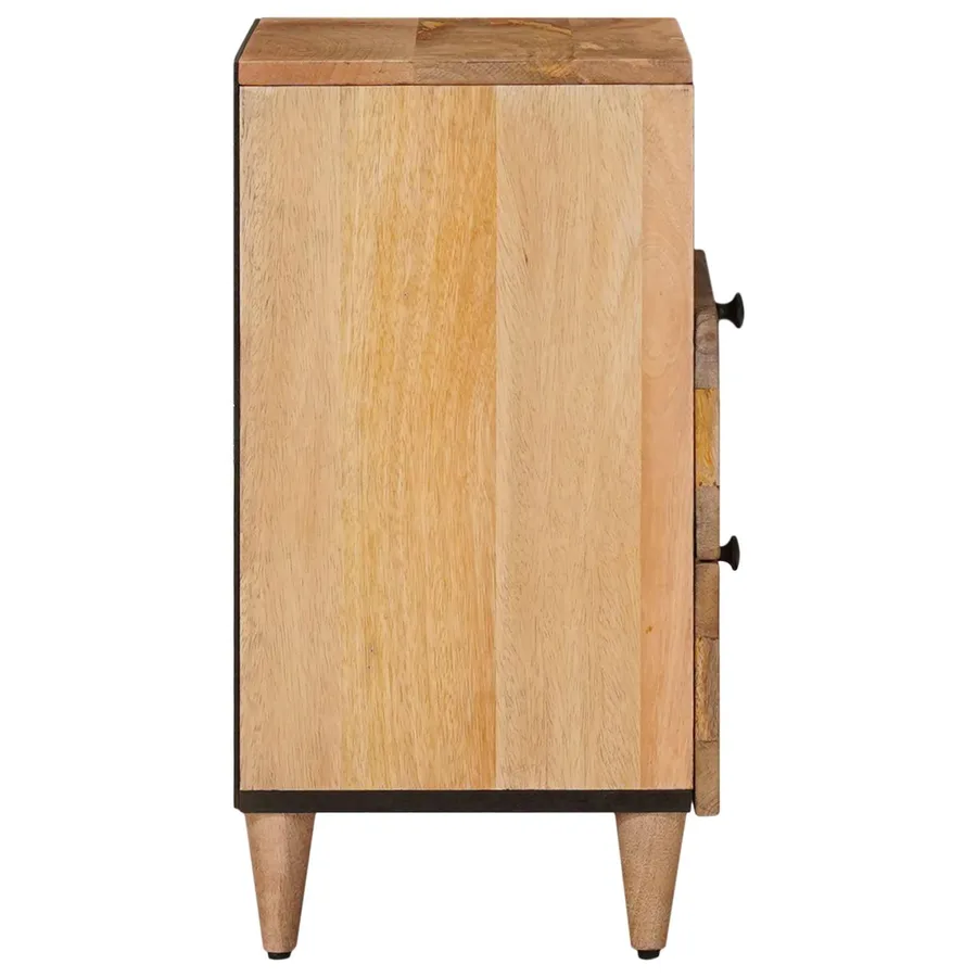 Cabinet de chevet Naturel 50 x 33 x 62 cm Bois de mangue massif - 4