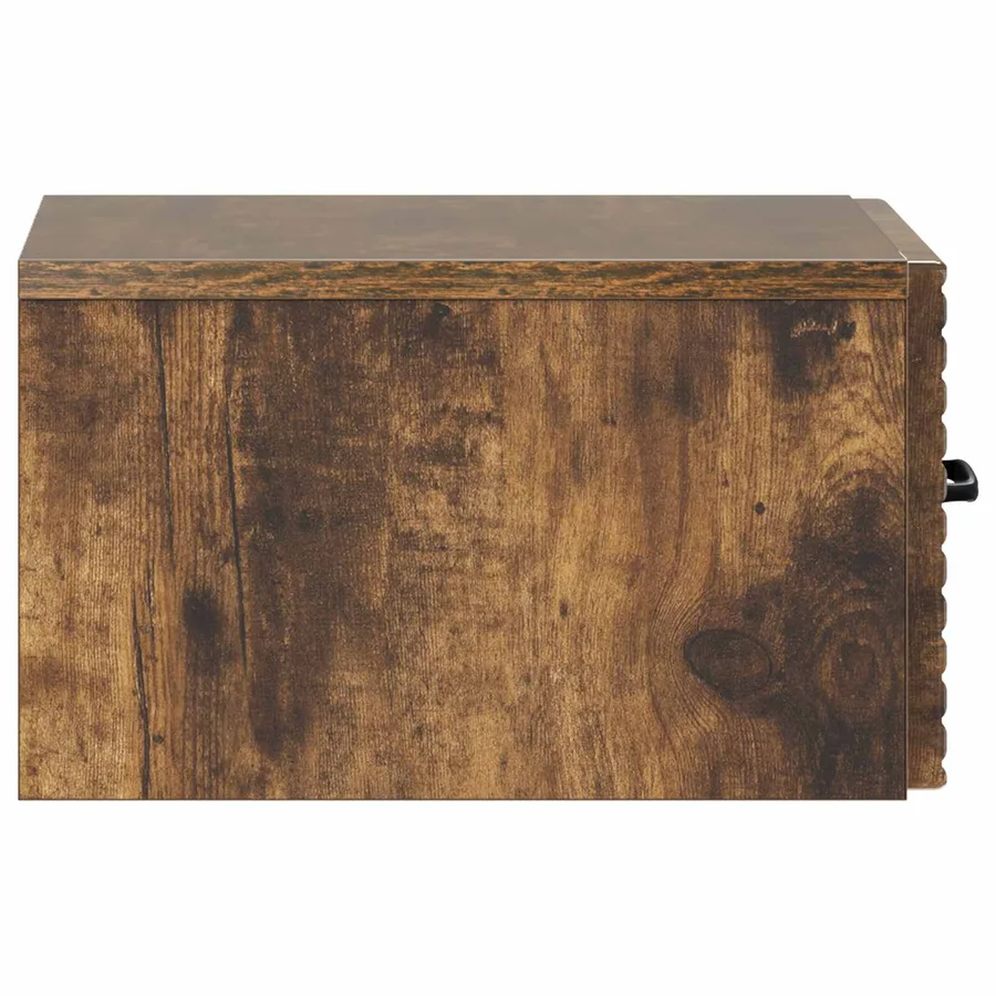 Cabinet de chevet mural Chêne fumé 34,5 x 33 x 20 cm - 6