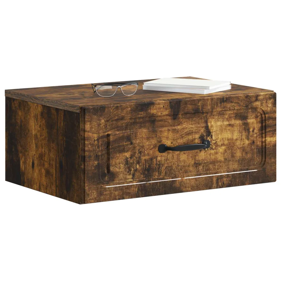 Cabinet de chevet mural 2 pcs Chêne fumé 49 x 34,5 x 20 cm - 3