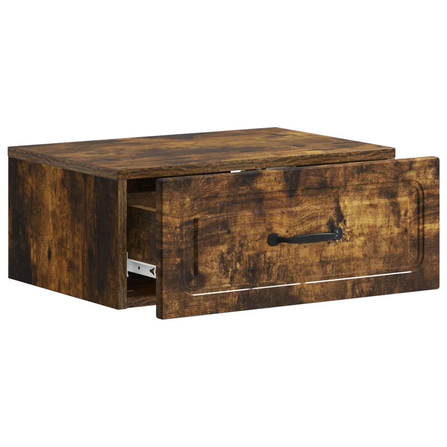 Cabinet de chevet mural 2 pcs Chêne fumé 49 x 34,5 x 20 cm - 6