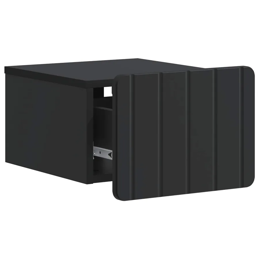 Cabinet de chevet mural 2 pcs Noir 33 x 34,5 x 24 cm - 6