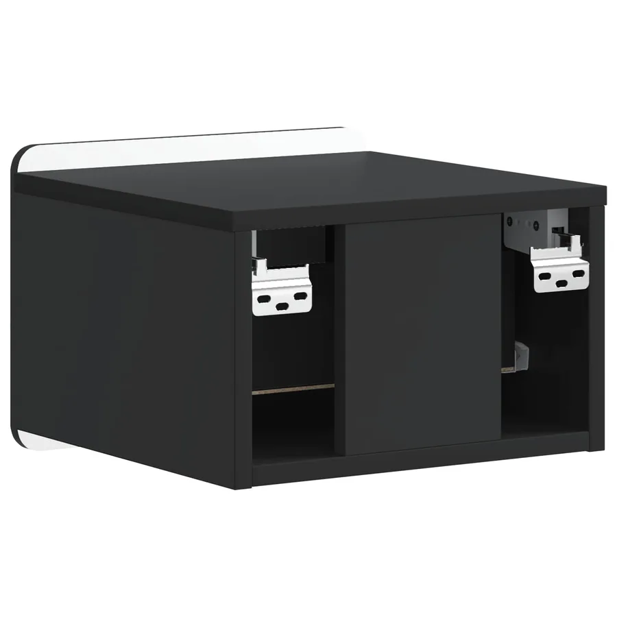 Cabinet de chevet mural 2 pcs Noir 33 x 34,5 x 24 cm - 9