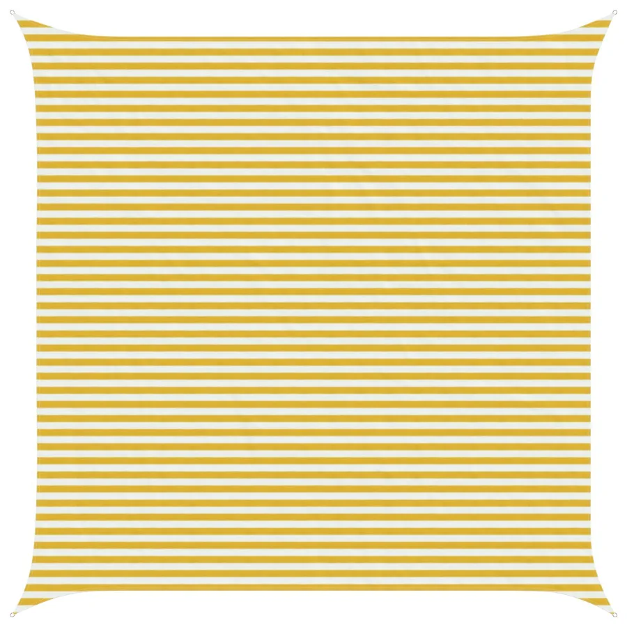 Voile d'ombre Jaune et blanc 5 x 5 m HDPE