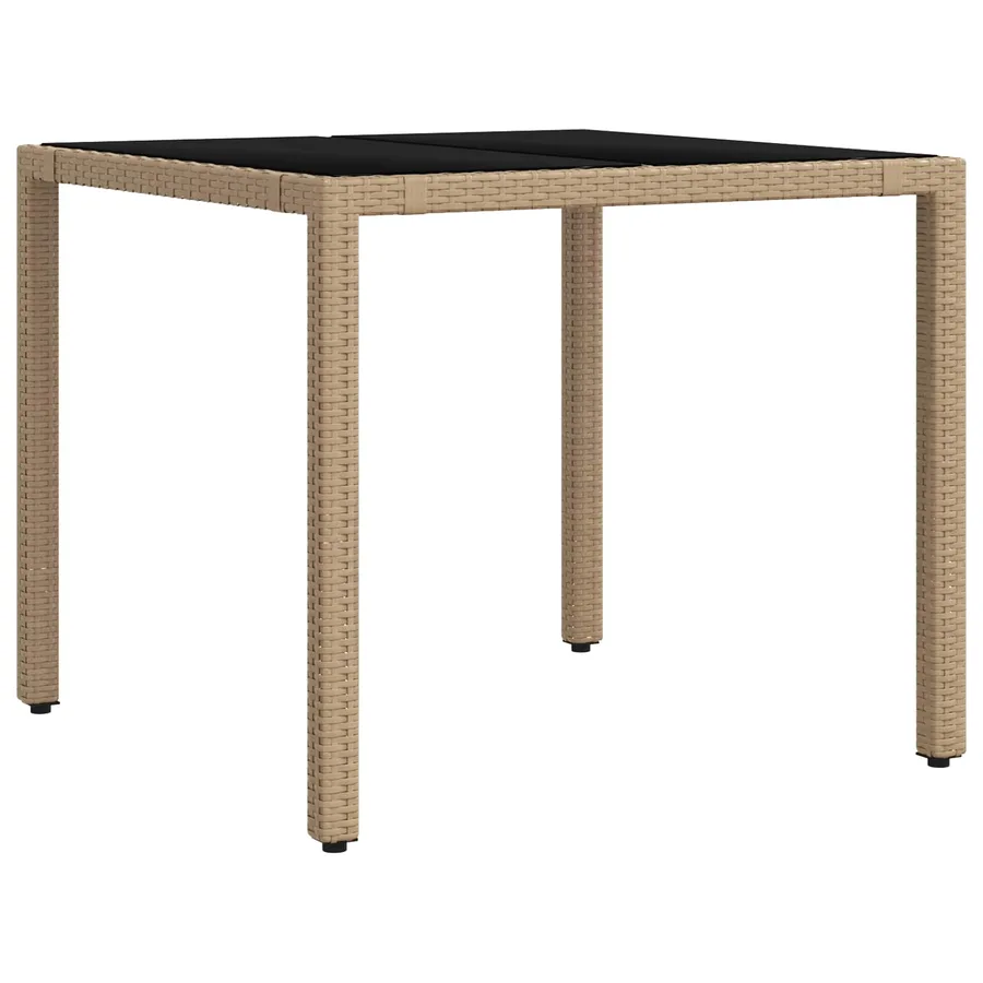Ensemble de repas extérieur 5 pcs Beige et Gris clair - 5