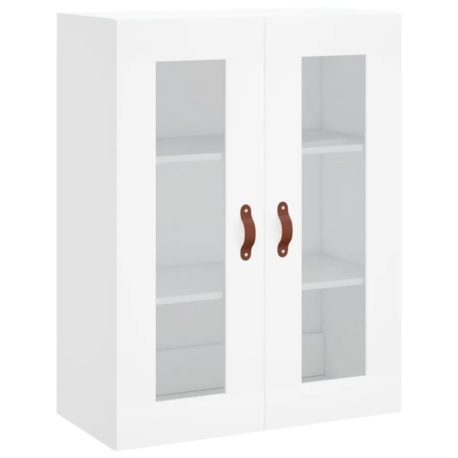 Buffet haut Blanc 69,5x34x180 cm Bois d'ingénierie - 5