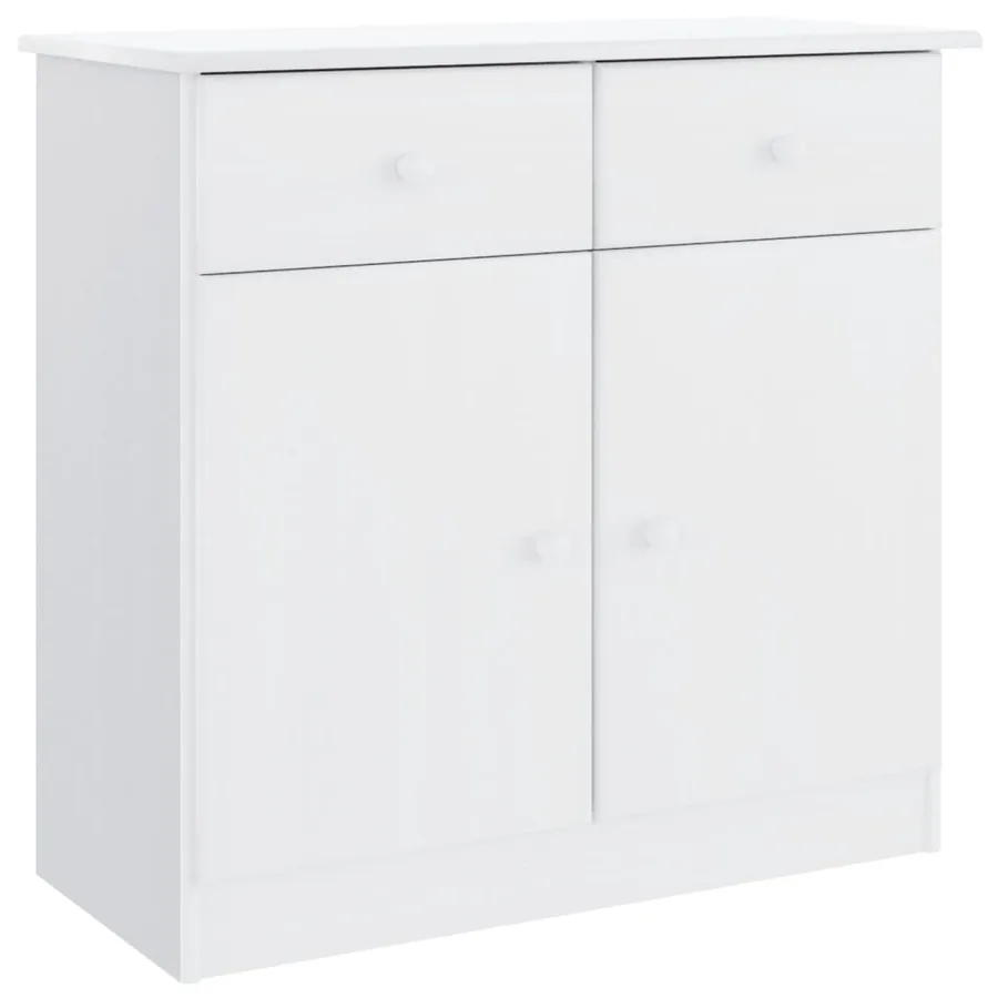 Buffet ALTA blanc 77x35x73 cm bois massif de pin - 2