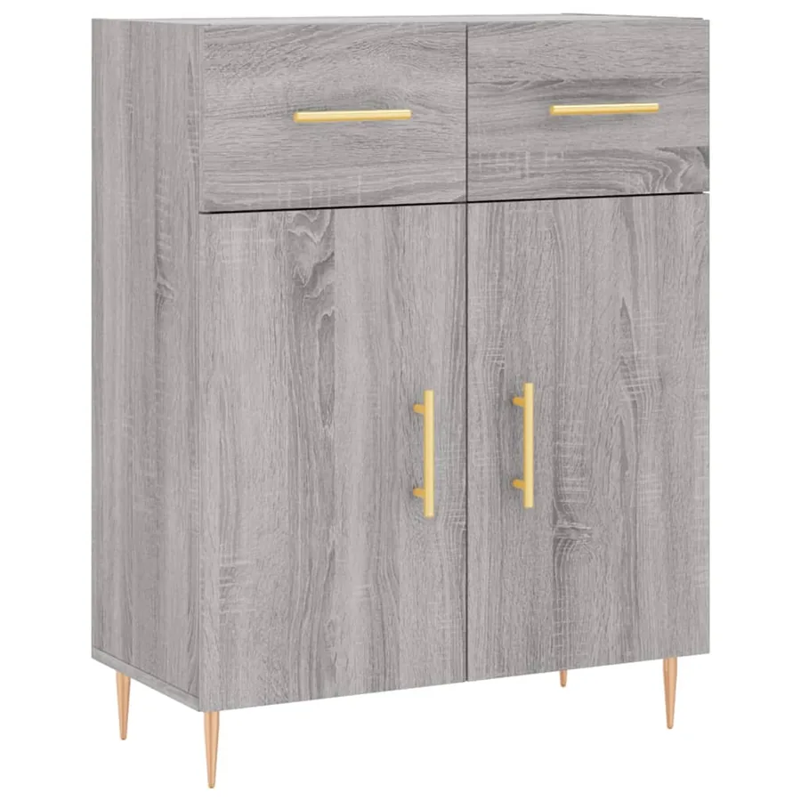 Buffet haut Sonoma gris 69,5x34x180 cm Bois d'ingénierie - 7