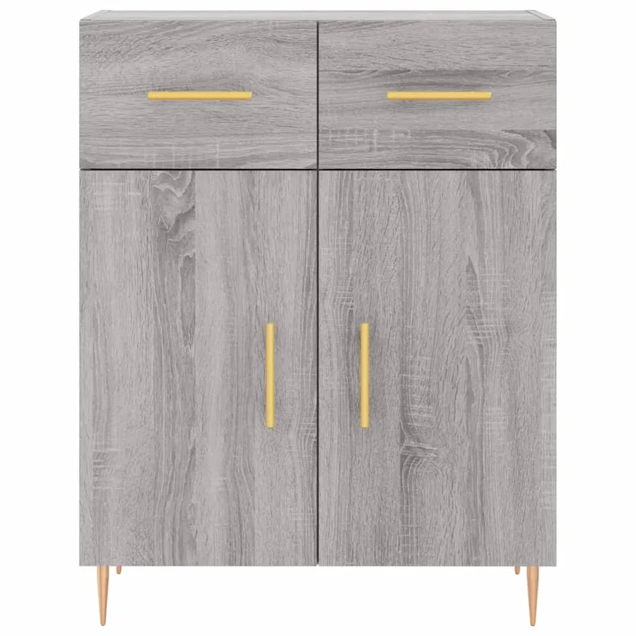 Buffet haut Sonoma gris 69,5x34x180 cm Bois d'ingénierie - 8