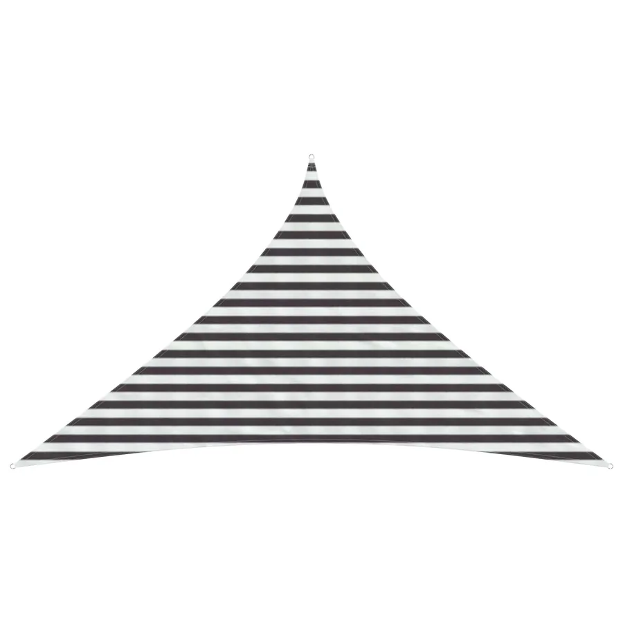 Voile d'ombre Anthracite et blanc 3 x 3 x 4,2 m HDPE