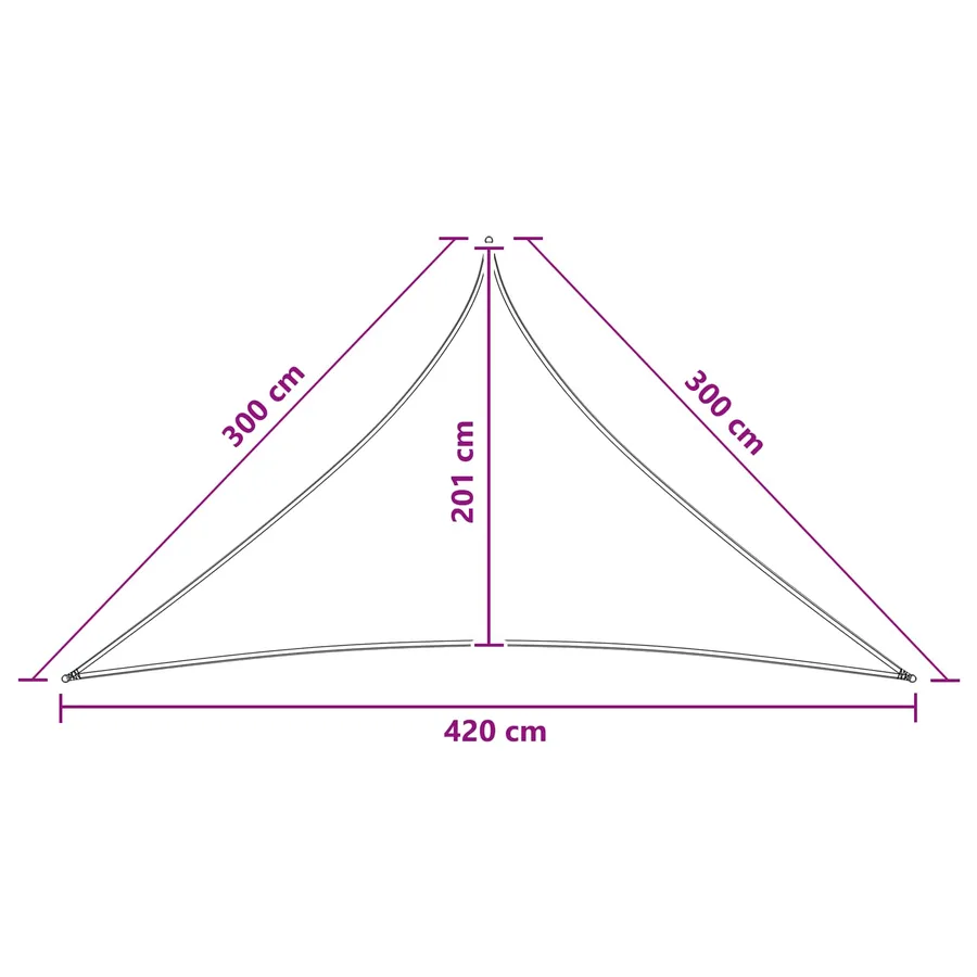 Voile d'ombre Anthracite et blanc 3 x 3 x 4,2 m HDPE - 8
