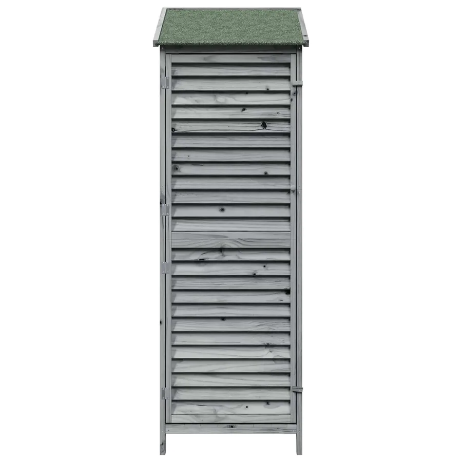 Abri de jardin Gris 59 x 56 x 176 cm Bois de Sapin Massif - 5