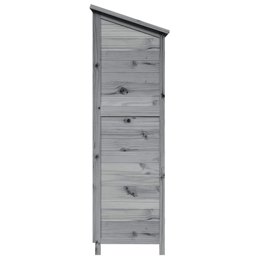 Abri de jardin Gris 59 x 56 x 176 cm Bois de Sapin Massif - 6
