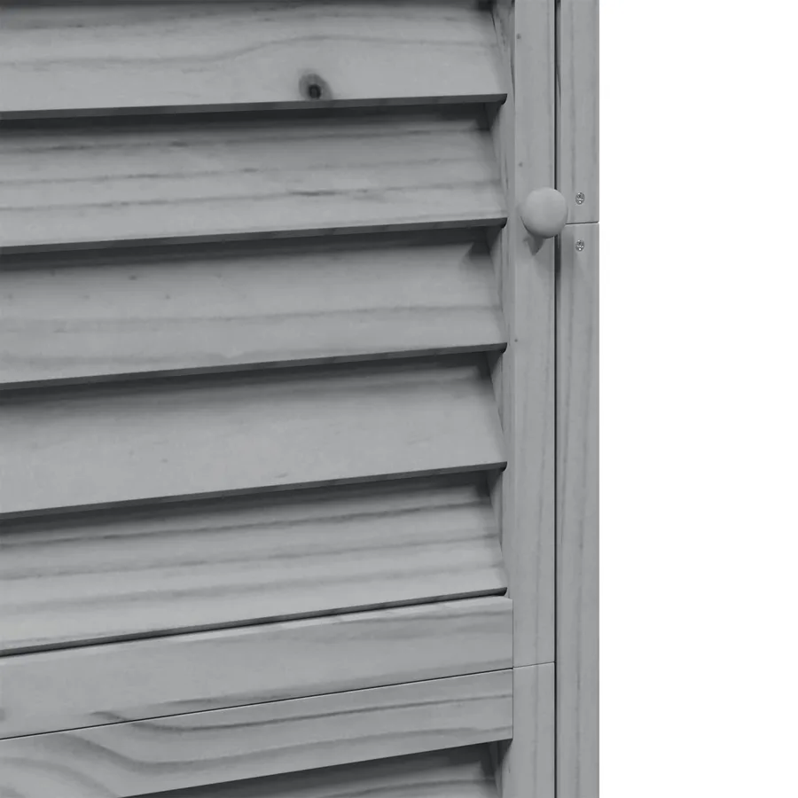 Abri de jardin Gris 59 x 56 x 176 cm Bois de Sapin Massif - 9