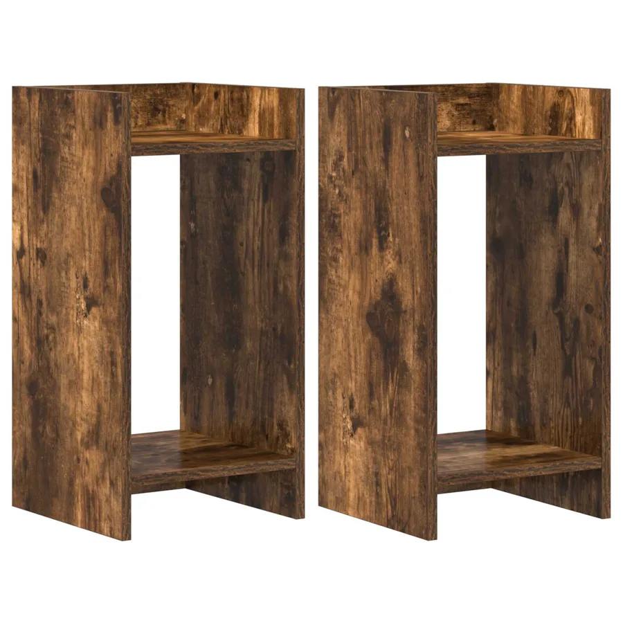 Support de Plante 2 pc Chêne Fumé 30 x 30 x 60 cm - 2