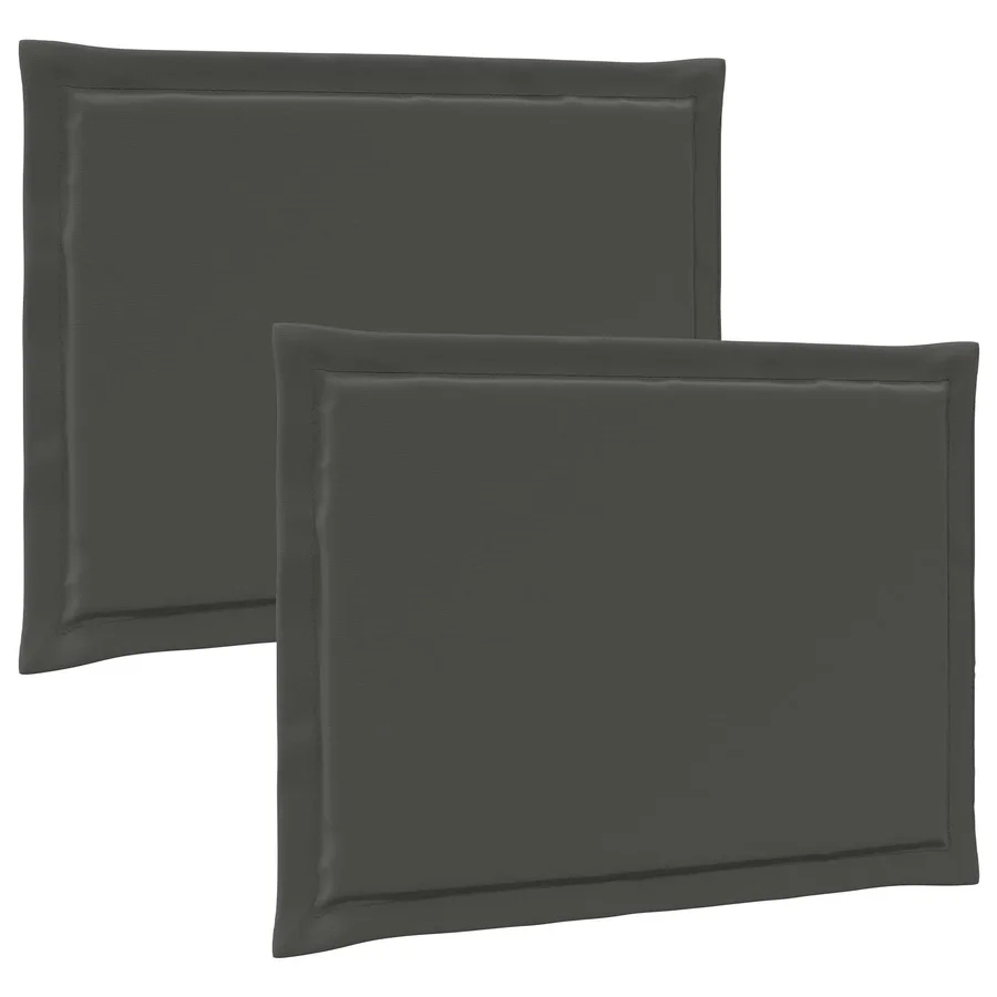 Coussins de siège 2 pcs Anthracite 47 x 36 x 2 cm Polyester - 2