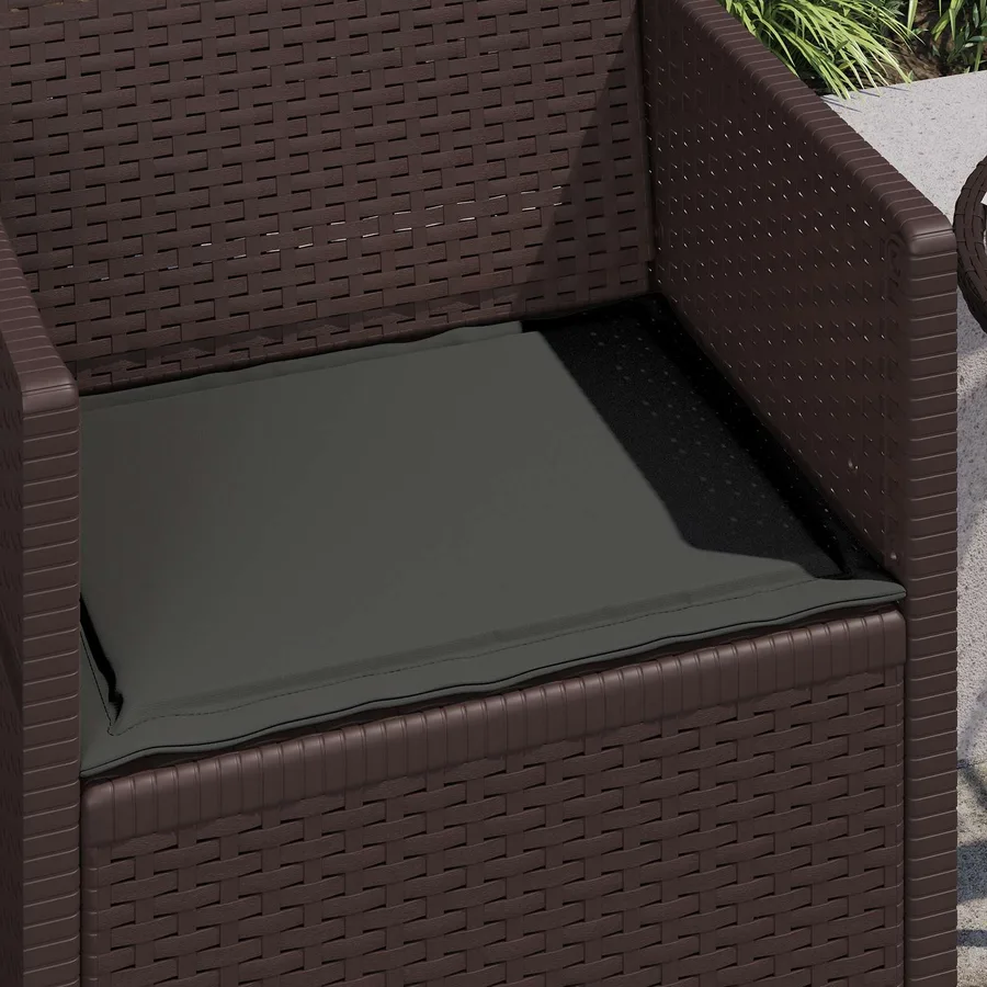 Coussins de siège 2 pcs Anthracite 47 x 36 x 2 cm Polyester - 4