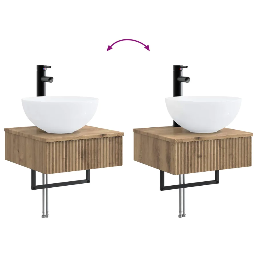 Ensemble d'armoire de salle de bain 5 pc Chêne artisanal - 13