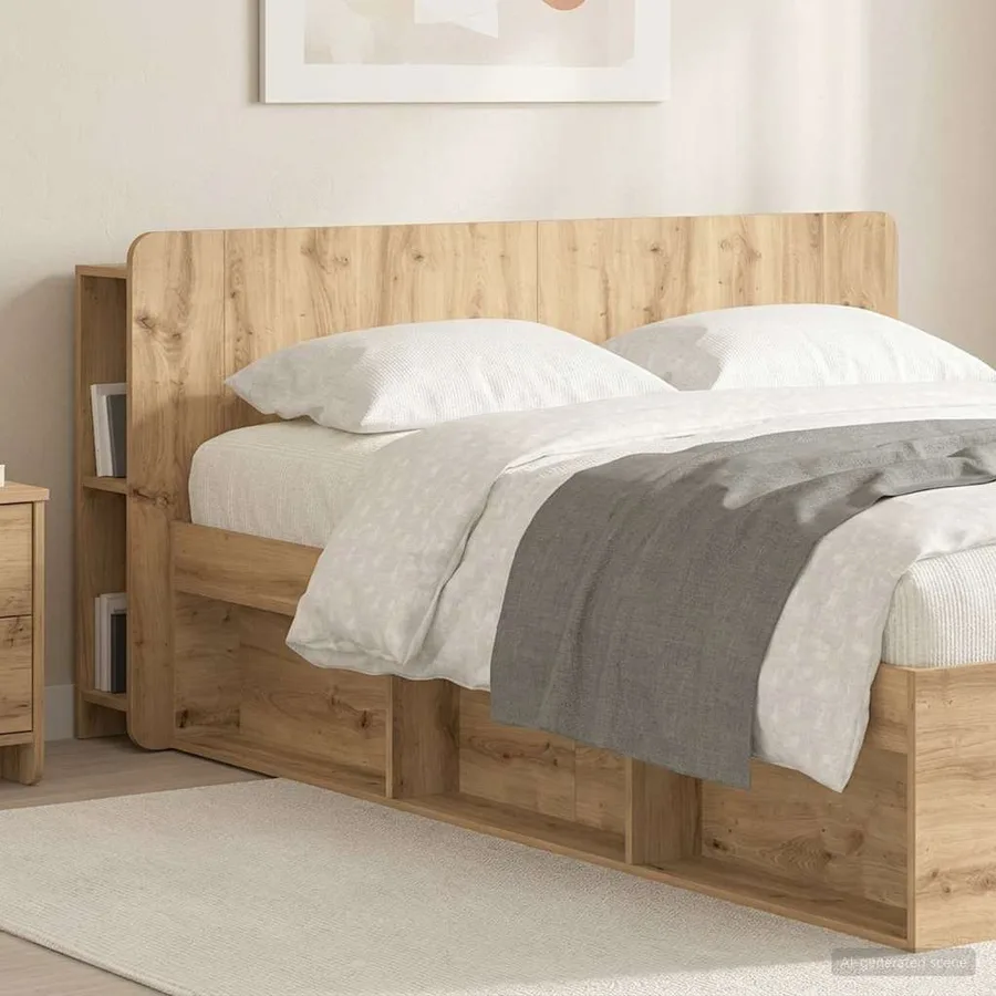 Cabinet de Tête de Lit Chêne artisanal 160 cm Bois d'ingénierie - 4