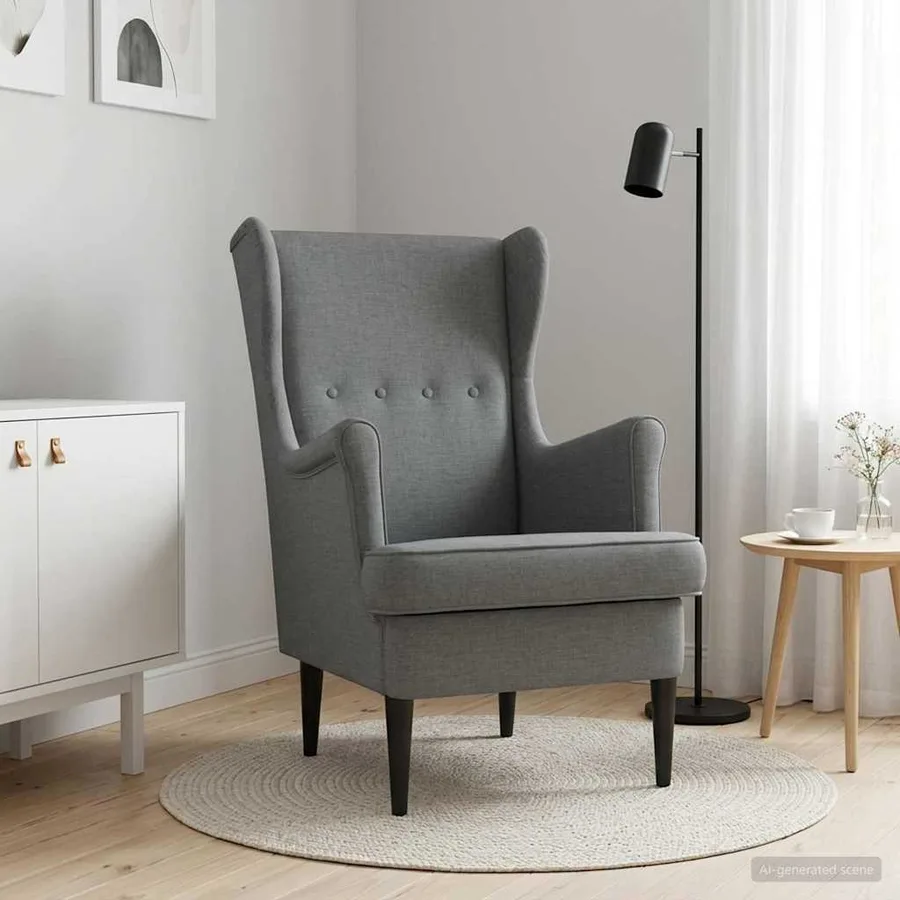 Fauteuil Gris foncé Tissu - 3