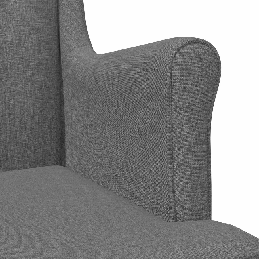 Fauteuil Gris foncé Tissu - 7