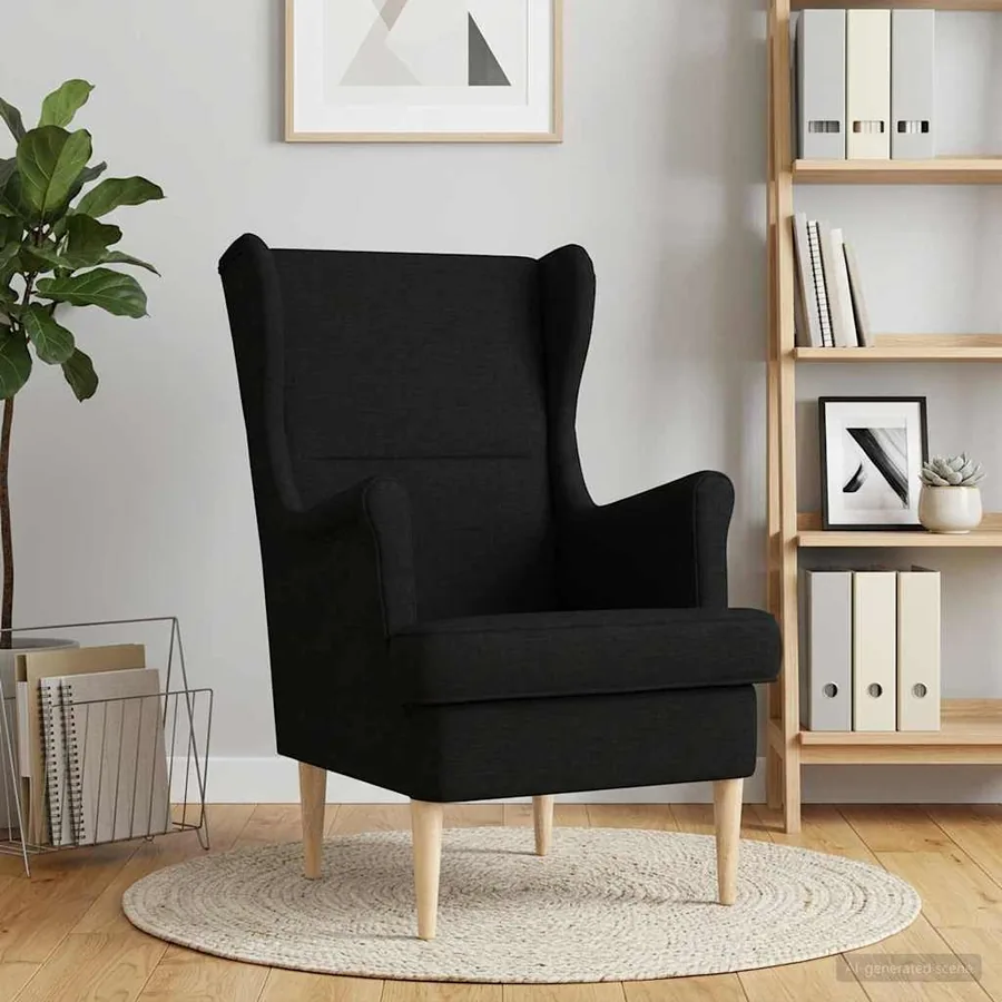 fauteuil Noir tissu